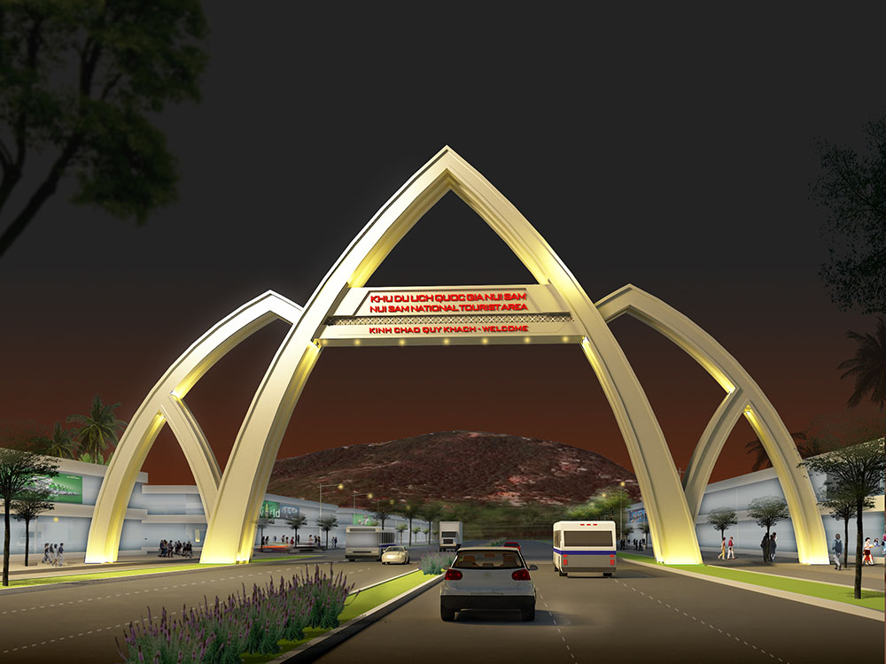 Thiết kế Cổng chào Khu du lịch Quốc gia Núi Sam